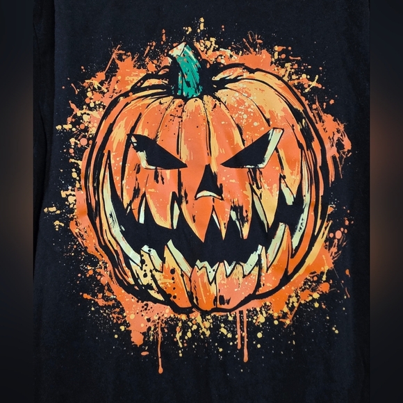 Halloween Jack-O-Lantern Tee Kids Size Large 10/12 - Picture 2 of 5